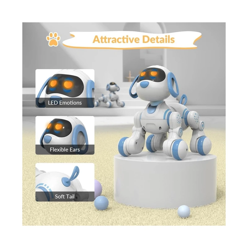 Интерактивен робот с дистанционно КУЧЕ R/C, Smart robot dog, 23.6 x 20.1 x 24.9 cm, 3+ години
