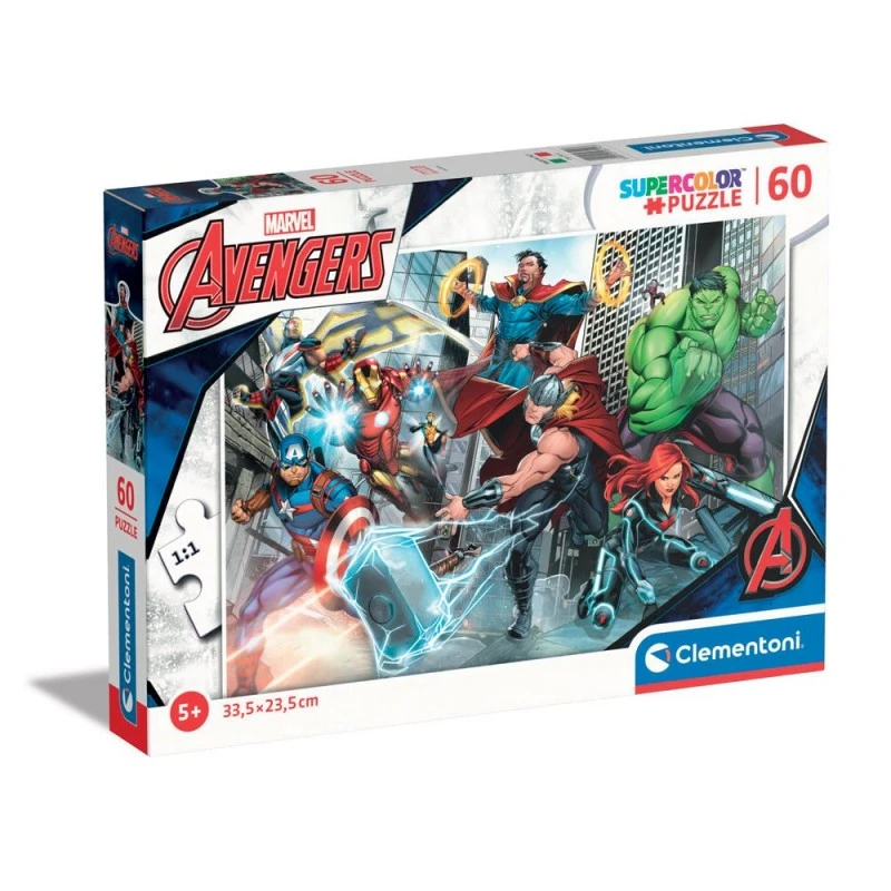 CLEMENTONI 60ч. Пъзел The Avengers, 33,50х23,50cm