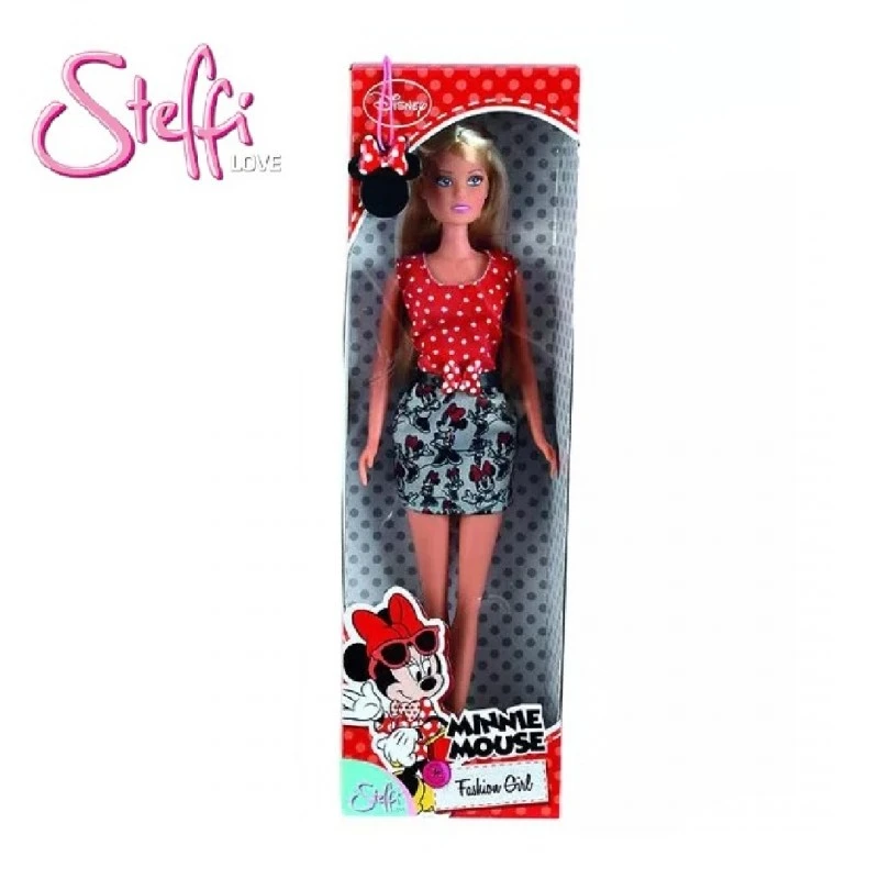 Кукла Steffi Love Minnie Mouse, Модна колекция от серията Дисни Мини Маус, 29 см