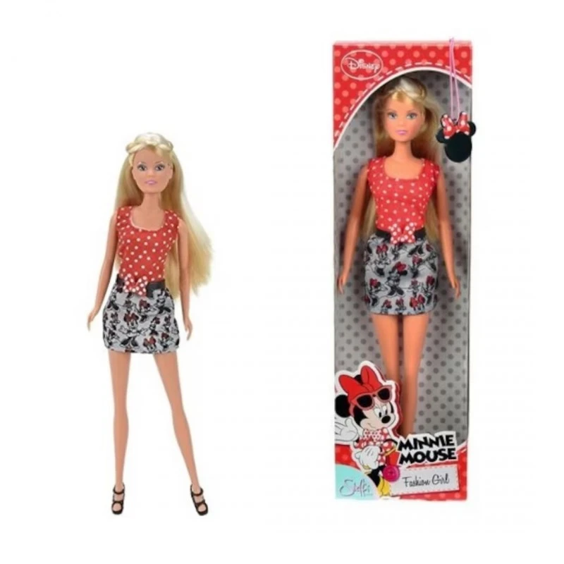 Кукла Steffi Love Minnie Mouse, Модна колекция от серията Дисни Мини Маус, 29 см