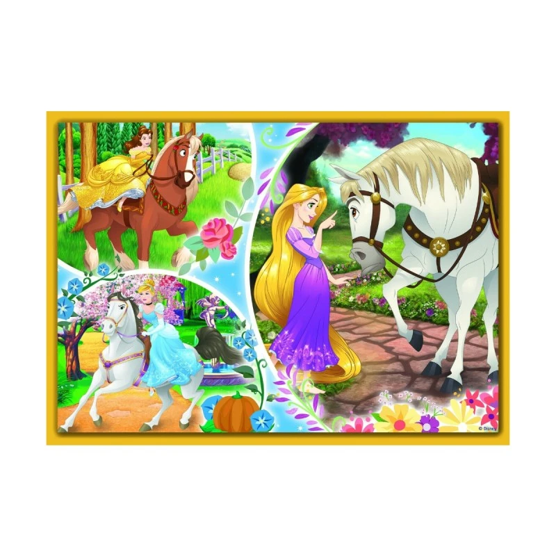 Детски пъзел Trefl, 4в1, Princess, 207 части, 4+ години