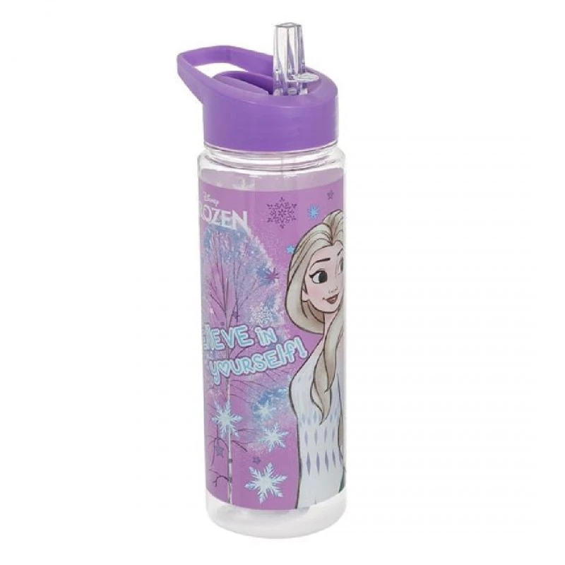 Детска бутилка за вода с “Flip Top“, “Frozen“-"Believe in Yourself", виолетова 650мл