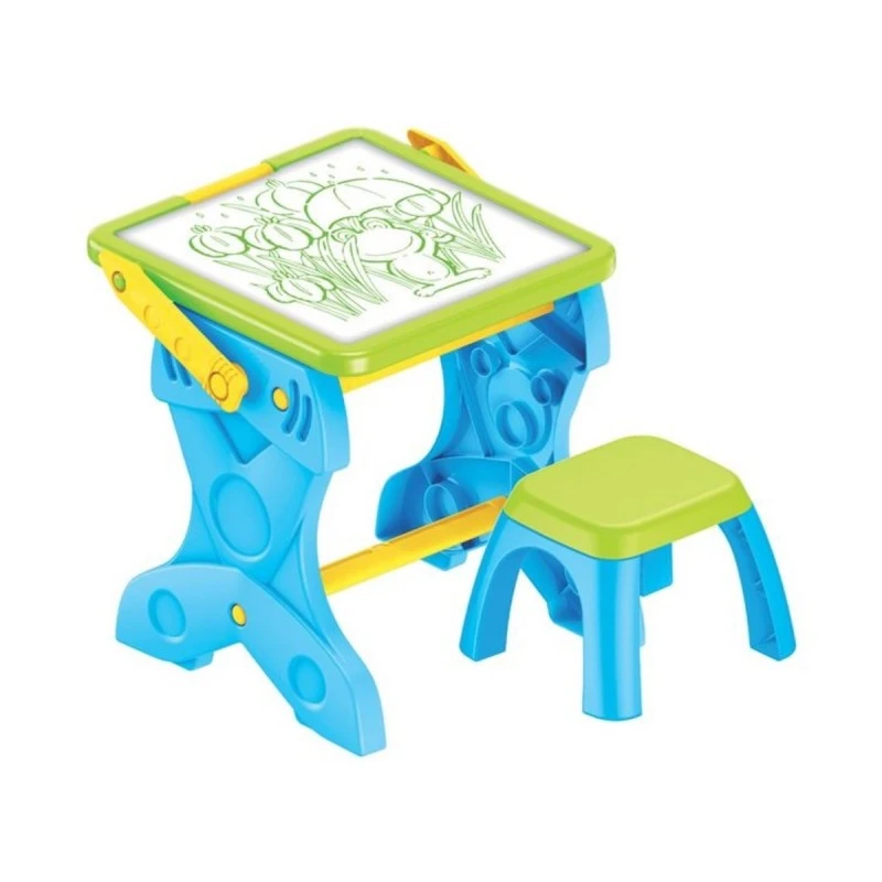 Магически трансформиращ се чин 2в1, Осветена дъска със столче, Mangnatic Board Desk with Chair , 75 x 40 x 37 cm