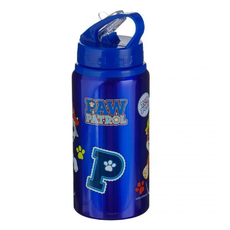 Детска алуминиева бутилка “Paw Patrol“, с “Flip Top“ затварящо се капаче , синя 500мл
