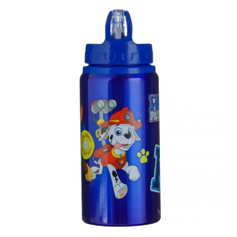 Детска алуминиева бутилка “Paw Patrol“, с “Flip Top“ затварящо се капаче , синя 500мл
