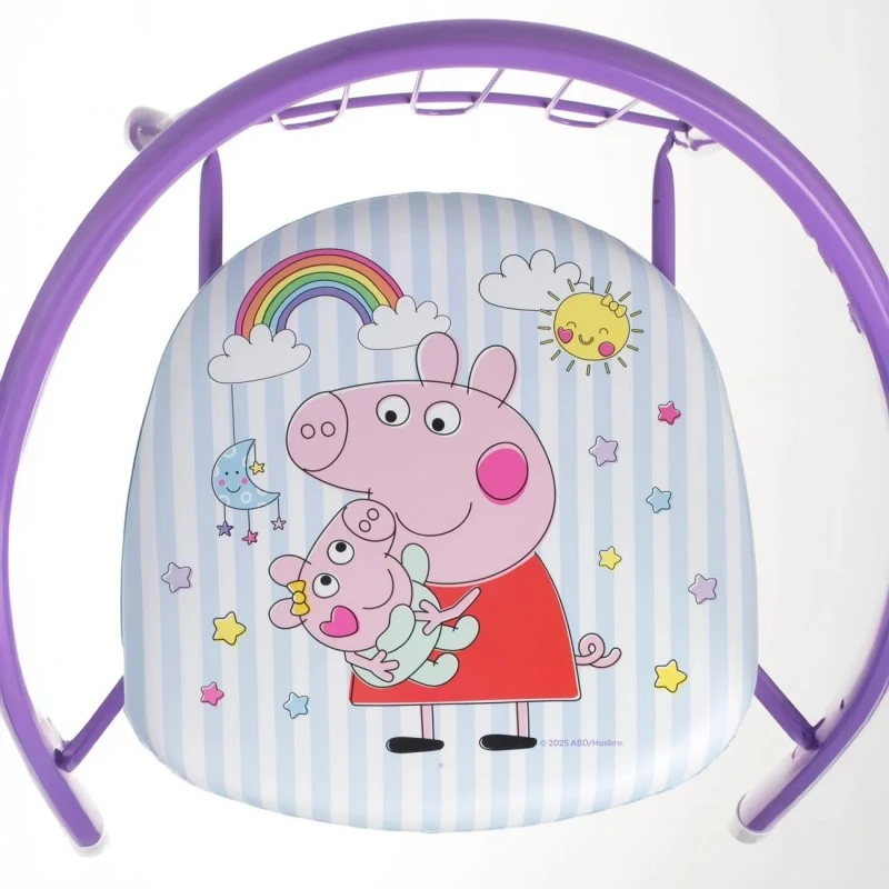 Детско столче Disney, Peppa Pig, Метално, До 8кг, 36x35x36 cm, Лилав