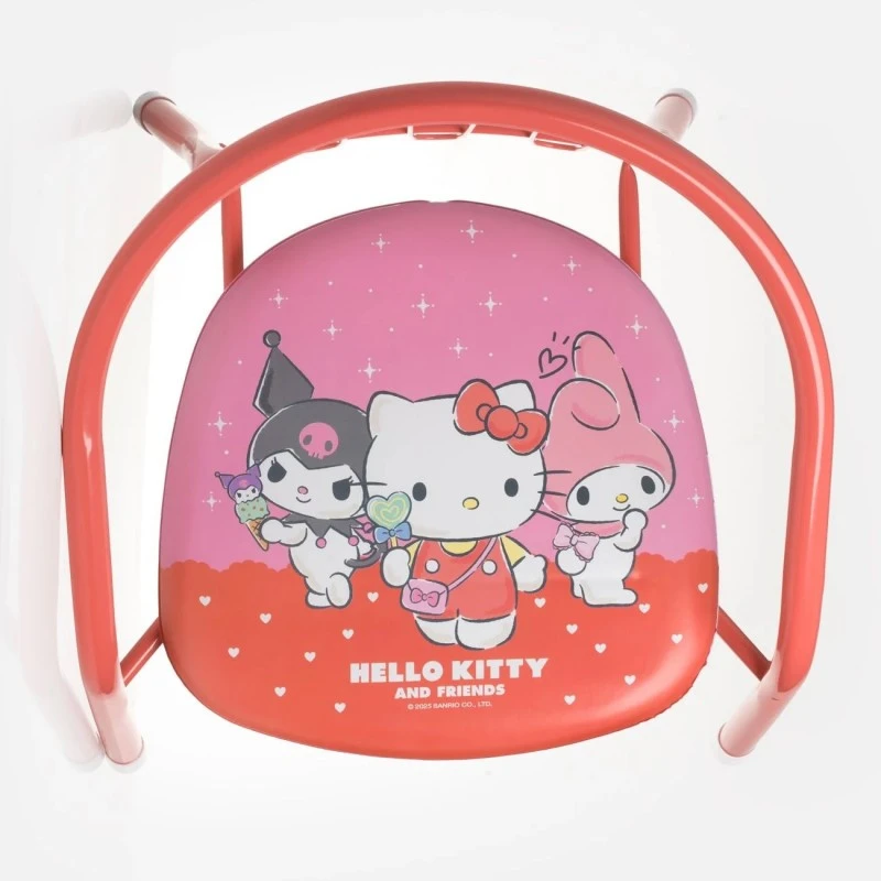 Детско столче Disney, Hello Kitty, Метално, До 8кг, 36x35x36 cm, Червен