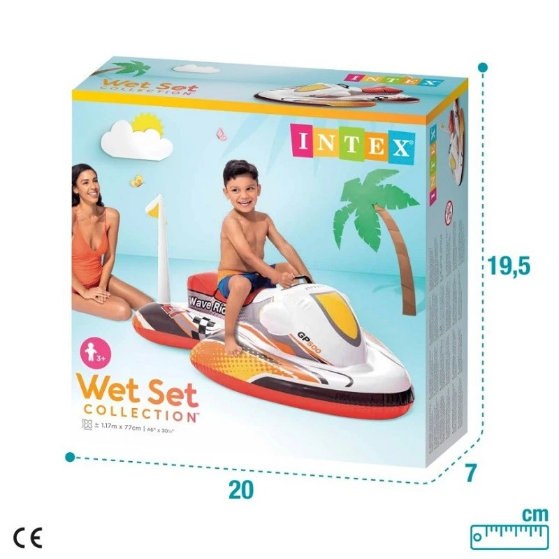 Детски надуваем джет Intex, Ride-on, Wave rider, 117 x 77 см