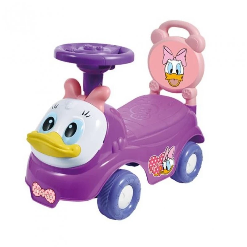 Детска кола за баланс и прохождане Duck Daisy, Със звуци и бутон за сигнализация, 52 х 39,5 х 23 см, 1,5 + години