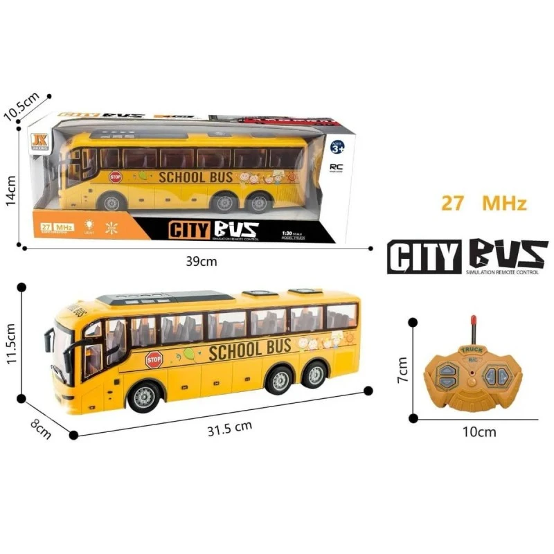 Градски автобус City Bus звук и светлини 1:36, Метален, 39x14x10,5 cm, 3+ години