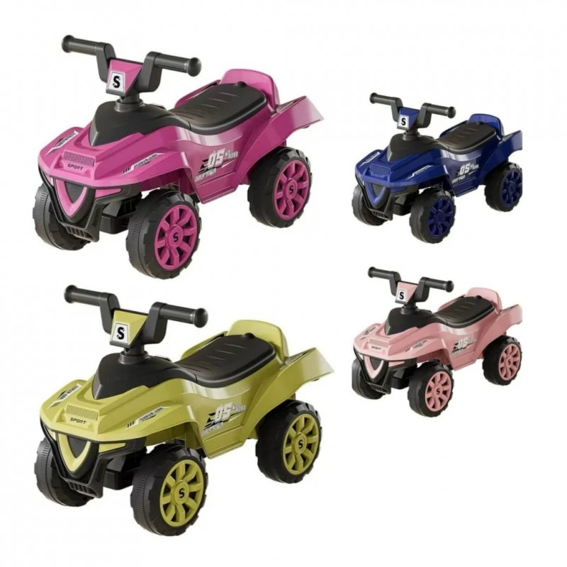 Детска кола за баланс и прохождане ATV, До 40 кг, Със звукови ефекти и багажник под седалката, 60х28х39 см, 1,5 + години