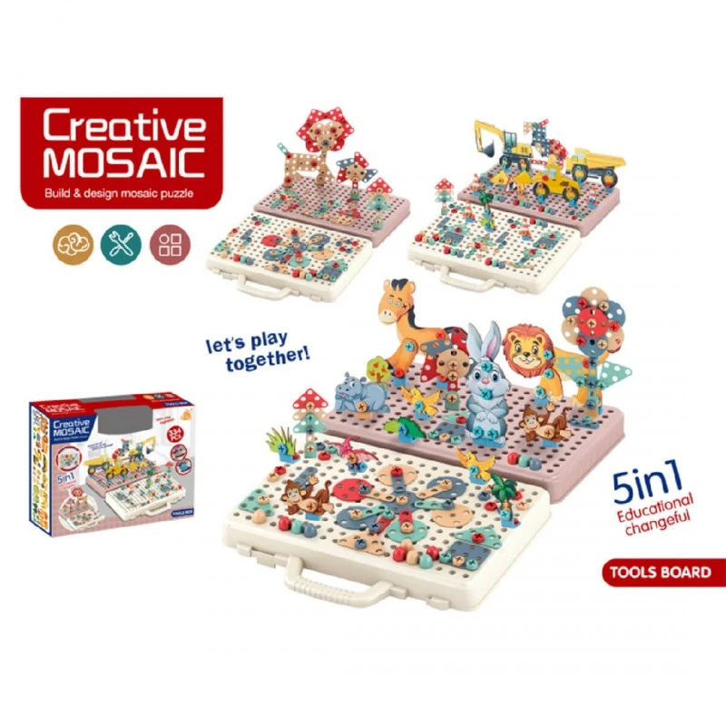 ДЕТСКА ОБРАЗОВАТЕЛНА МОЗАЙКА В КУФАР 5 В 1