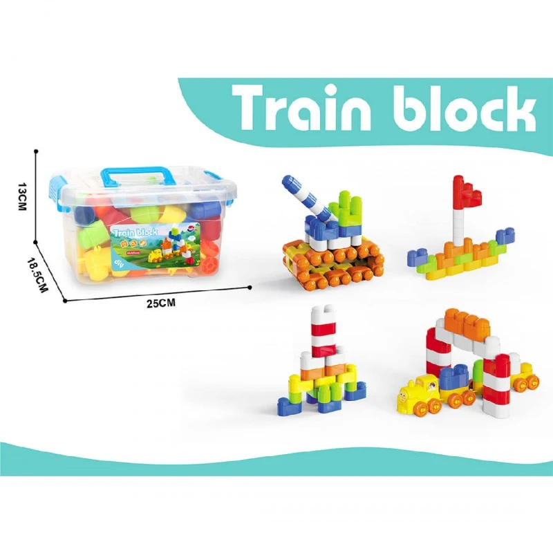 КОНСТРУКТОР В ПРОЗРАЧЕН КУФАР 65 ЧАСТИ 2 ЦВЯТА