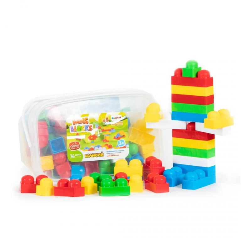 КОНСТРУКТОР 74 ЧАСТИ В КУТИЯ