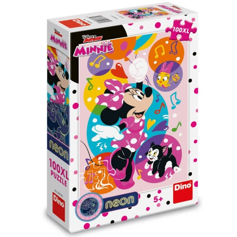 ПЪЗЕЛ DISNEY MINNIE 100 XL части, НЕОН, 27 х 4 х 19 cm, 5+ години
