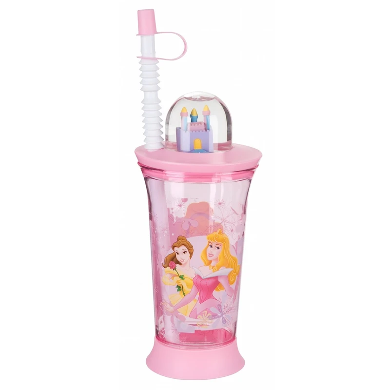 Чаша с играчка и сламка Disney: Принцесите, Princess Crown Top Dome, 6345350