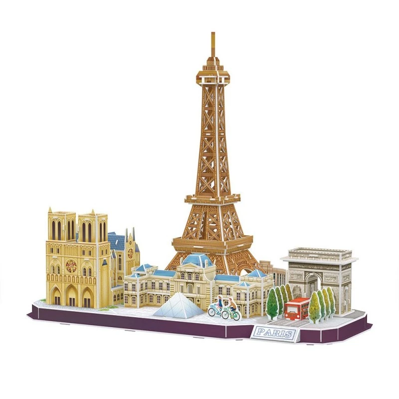 CubicFun 3D Пъзел CITY Line PARIS, 114 части, 29.8x21.8x6 см., 5+ години