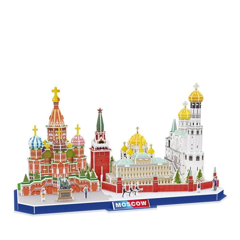 CubicFun 3D Пъзел CITY LINE MOSCOW, 204 части, 29.8x21.8x6 см., 5+ години