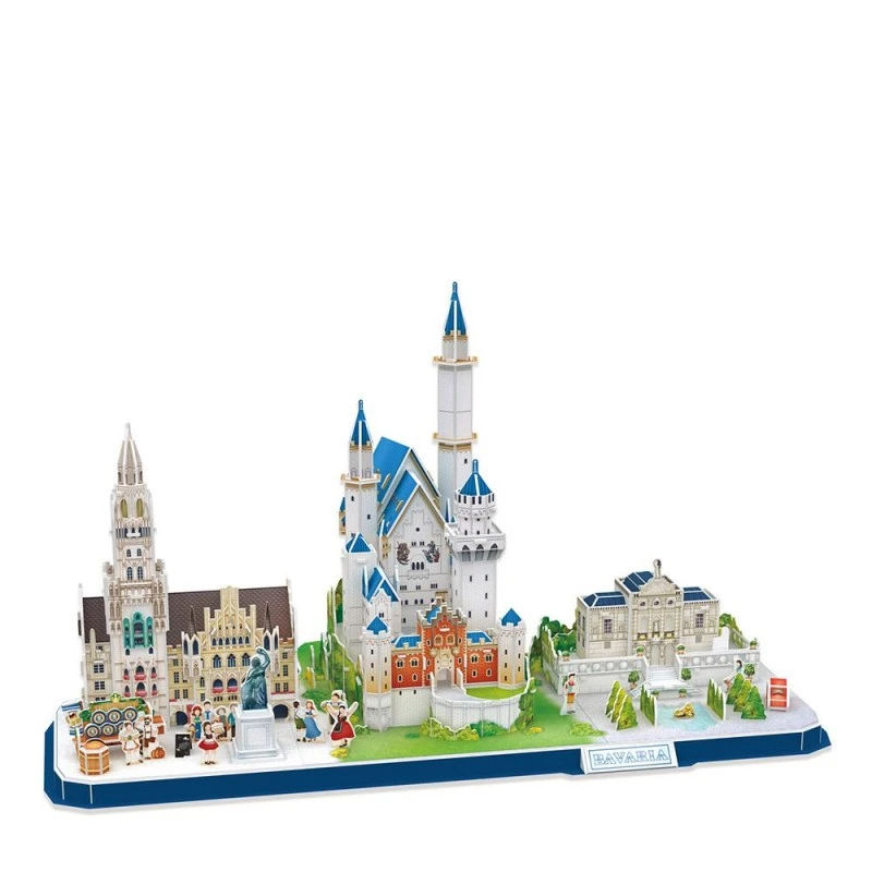 CubicFun 3D Пъзел CITY LINE BAVARIA, 178 части, 29.8x21.8x6 см., 5+ години