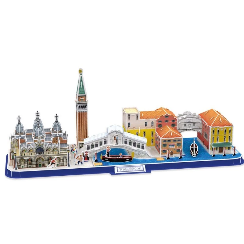 CubicFun 3D Пъзел CITY LINE VENICE, 126 части, 29.8x21.8x6 см., 5+ години