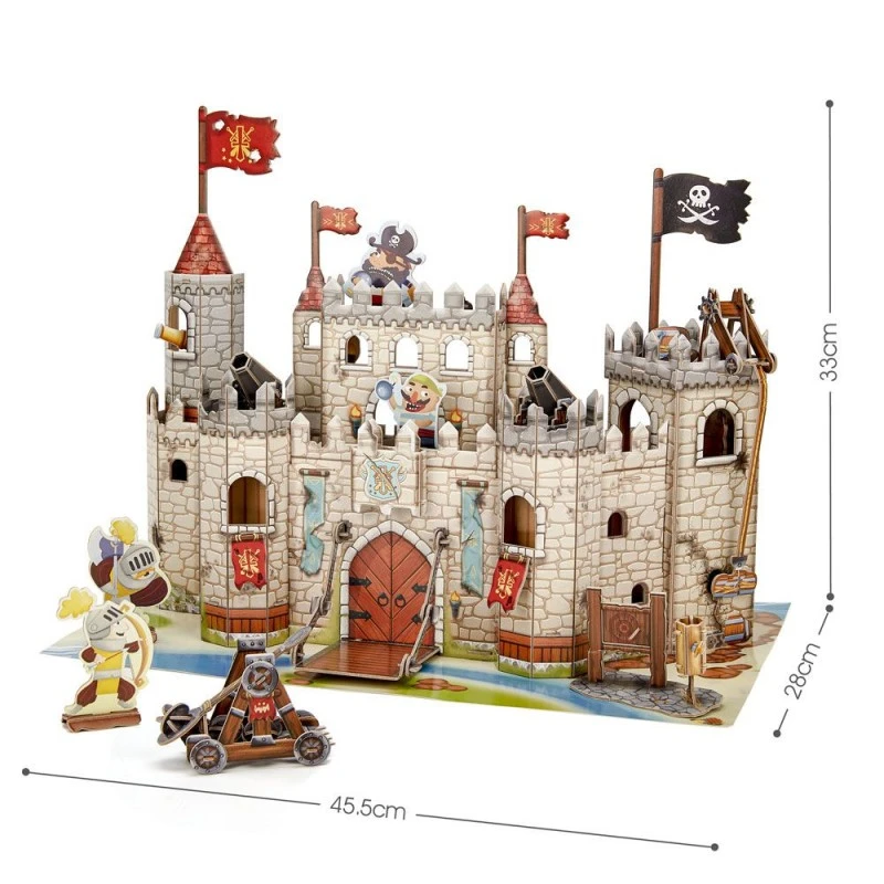 CubicFun Пъзел 3D Pirate Knight Castle 183 части, 22.7x33x4.7 см., 3+ години