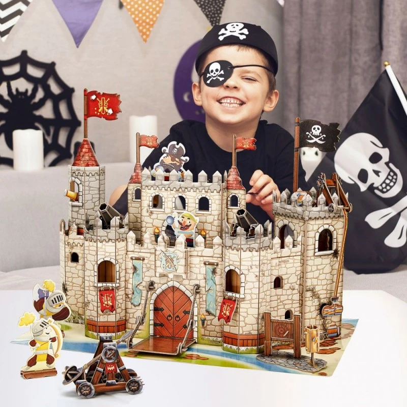 CubicFun Пъзел 3D Pirate Knight Castle 183 части, 22.7x33x4.7 см., 3+ години