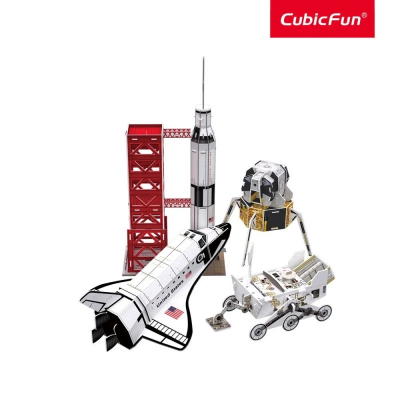 CubicFun Пъзел 3D National Geographic Космическа мисия Space Mission 80 части, 29.8x21.8x6 см., 6+ години