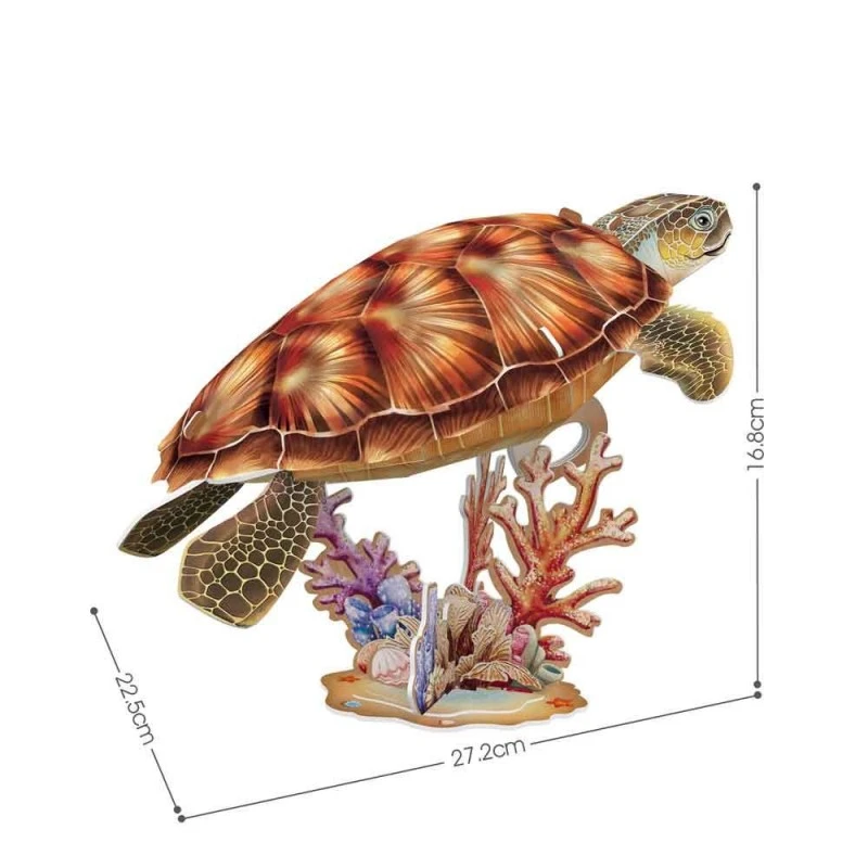CubicFun Пъзел 3D National Geographic Морска Костенурка, 31 части, 4.5x29.8x21.8 см., 8+ години