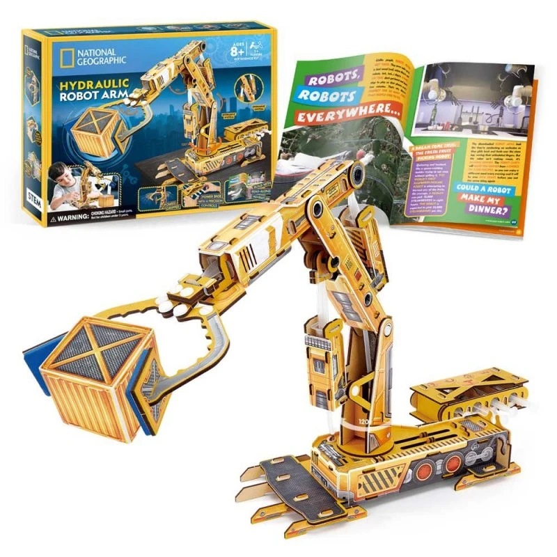 CubicFun 3D пъзел National Geographic STEM Самолет с изстревлачка, 53 части, 4.5x16x26 см., 5+ години