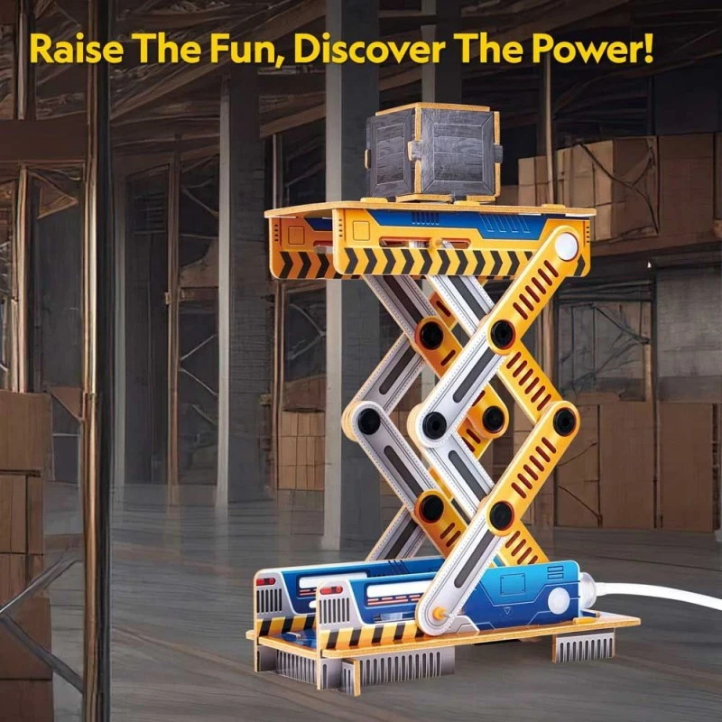 CubicFun 3D пъзел National Geographic STEM Хидравличен асансьор, 49 чаасти, 4.5x16x26 см., 5+ години