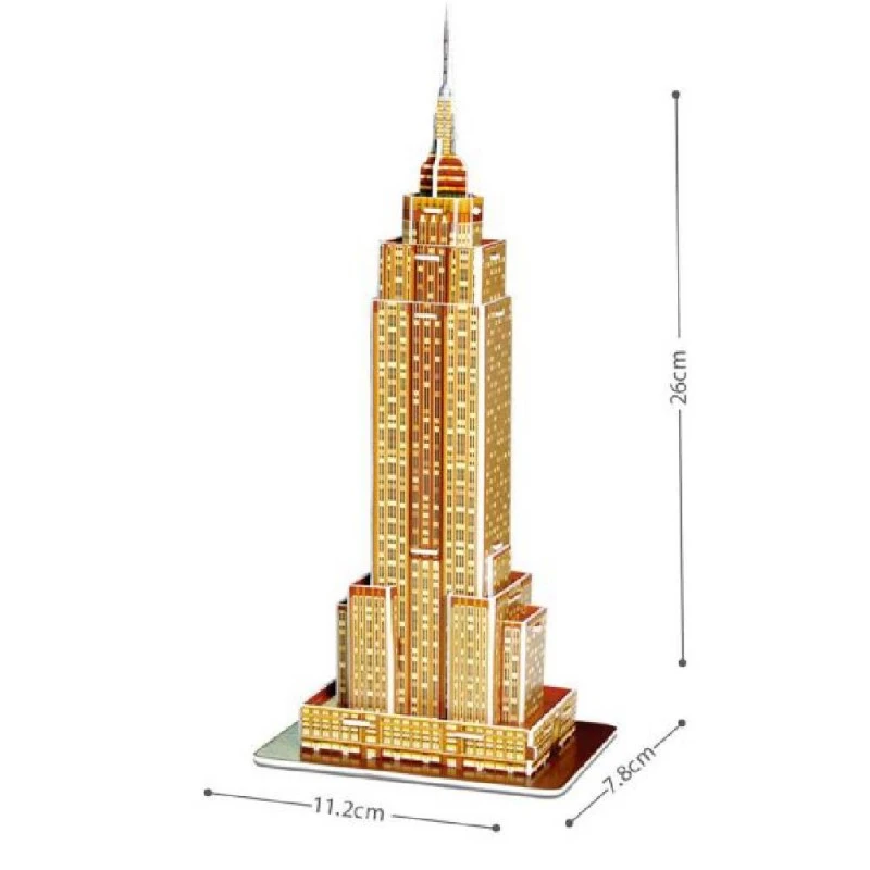 CubicFun Пъзел 3D Empire State Building, 24 части, 1.8x16x22 см, 8+ години