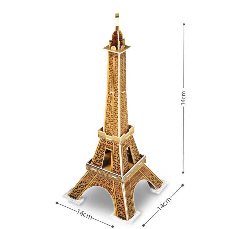 CubicFun Пъзел 3D Eiffel Tower, 20 части, 1.8x16x22 см, 8+ години
