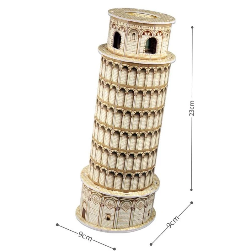 CubicFun Пъзел 3D Tower of Pisa, 8 части, 1.8x16x22 см, 8+ години