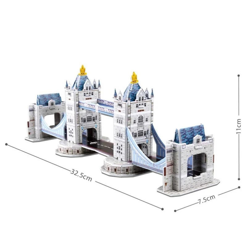 CubicFun Пъзел 3D Tower Bridge, 32 части, 1.8x16x22 см, 8+ години