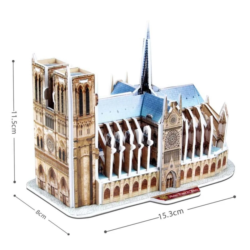 CubicFun Пъзел 3D Notre Dame de Paris, 39 части, 1.8x16x22 см, 8+ години