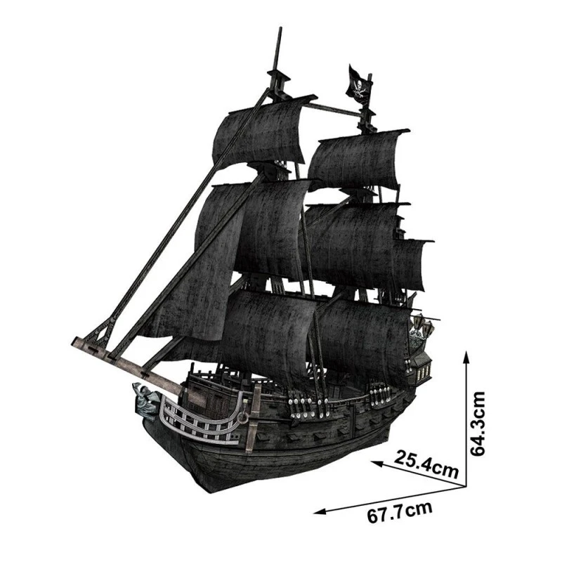 CubicFun 3D Пъзел КОРАБ QUEEN ANNE'S REVENGE 328 части, 44.6x30.8x6 см., 8+ години