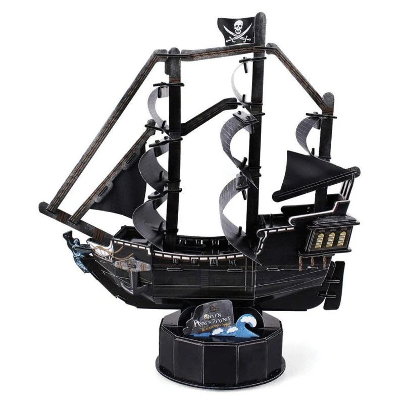 CubicFun 3D Пъзел КОРАБ THE QUEEN ANNE'S REVENGE, 100 части, 24x16.8x4.8 см., 5+ години