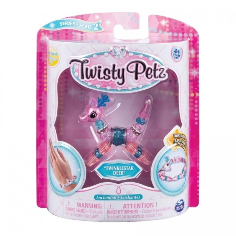 Трансформираща се гривна Spin Master Twisty Petz 2 в 1: Елен Twinkerstar Deer, 4+ години