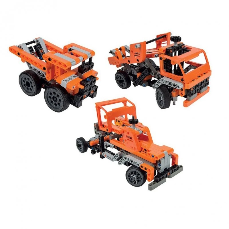 Конструктор Clementoni Mechanics Laboratory - Камиони , 200 елемента, 40 x 7 x 27 cm, 8+ години