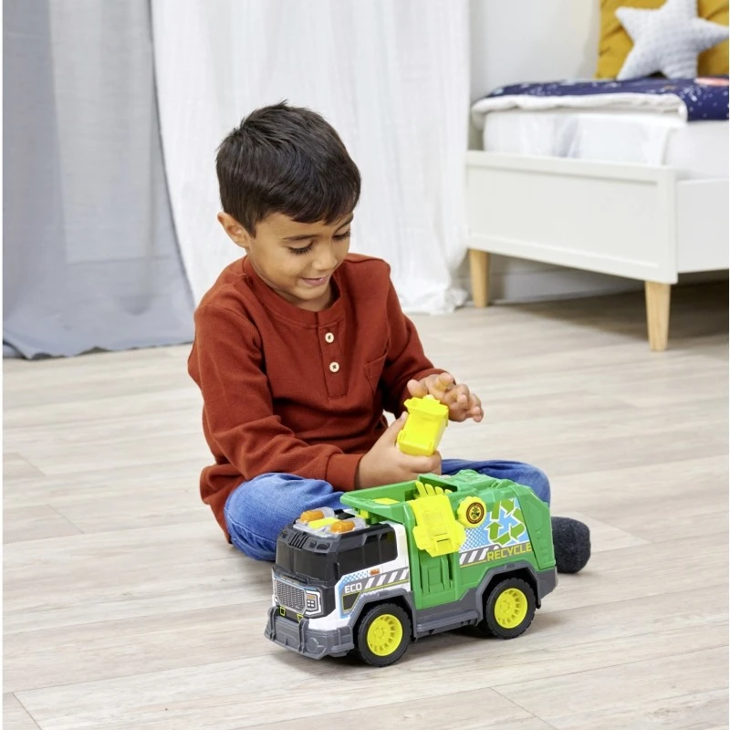 Боклукчийски камион Dickie, Звук и светлина, 30 см, 3+ години