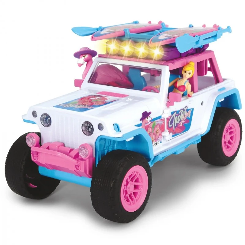 Джип с кукла и Фламинго Dickie Toys, Звукови и светлинни ефекти, Flamingo Jeep