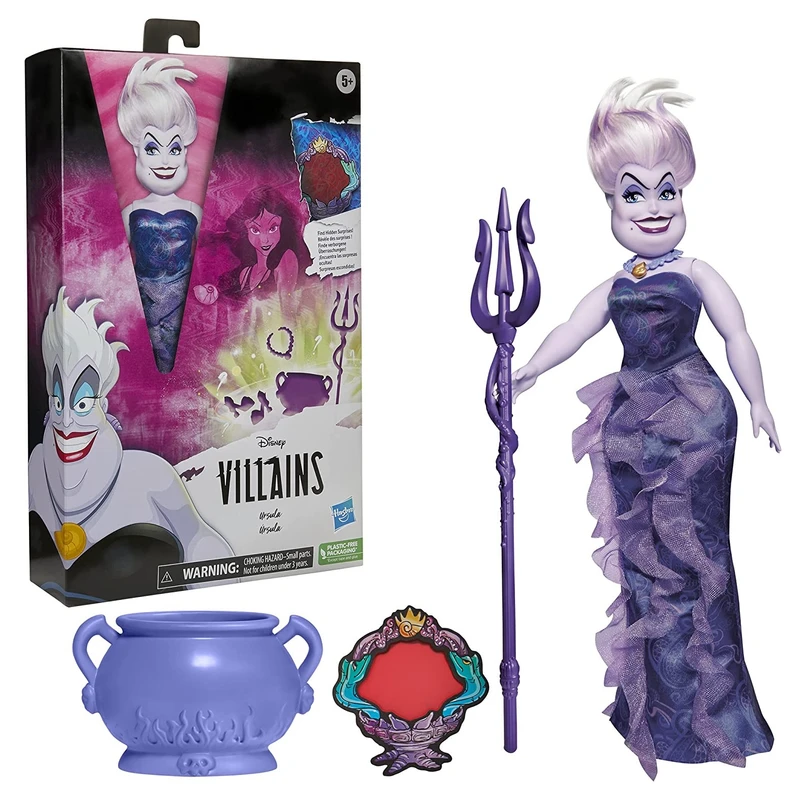 Кукла Урсула, Морската вещица от Малката Русалка, Villains Fashion Doll, 28 см