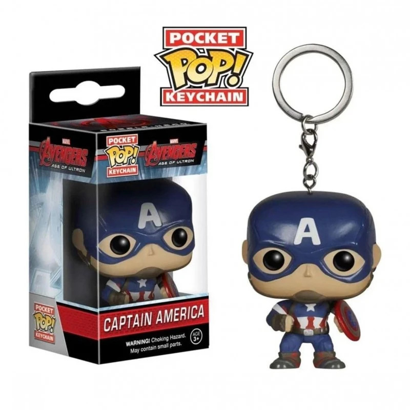 Ключодържател с фигурка Funko Pocket POP Comics: Captain America, 3+ години