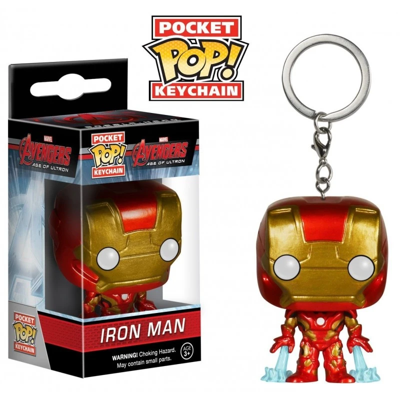 Ключодържател с фигурка Funko Pocket POP Comics: Avengers Iron-Man, 3+ години