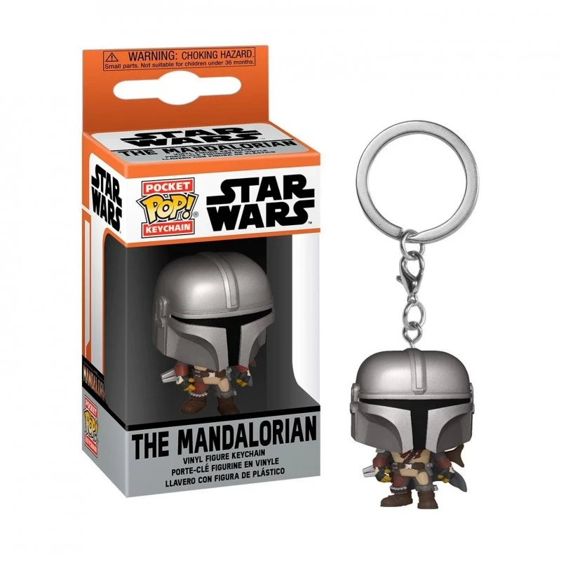 Ключодържател с фигурка Funko Pocket POP: Star Wars The Mandalorian with gun, 3+ години