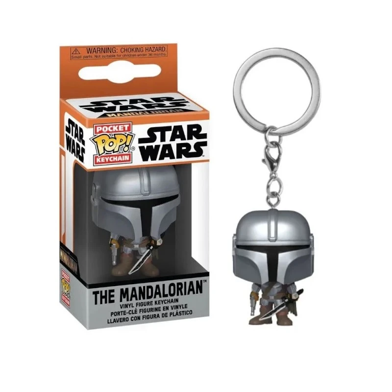 Ключодържател с фигурка Funko Pocket POP: Star Wars The Mandalorian with sword, 3+ години
