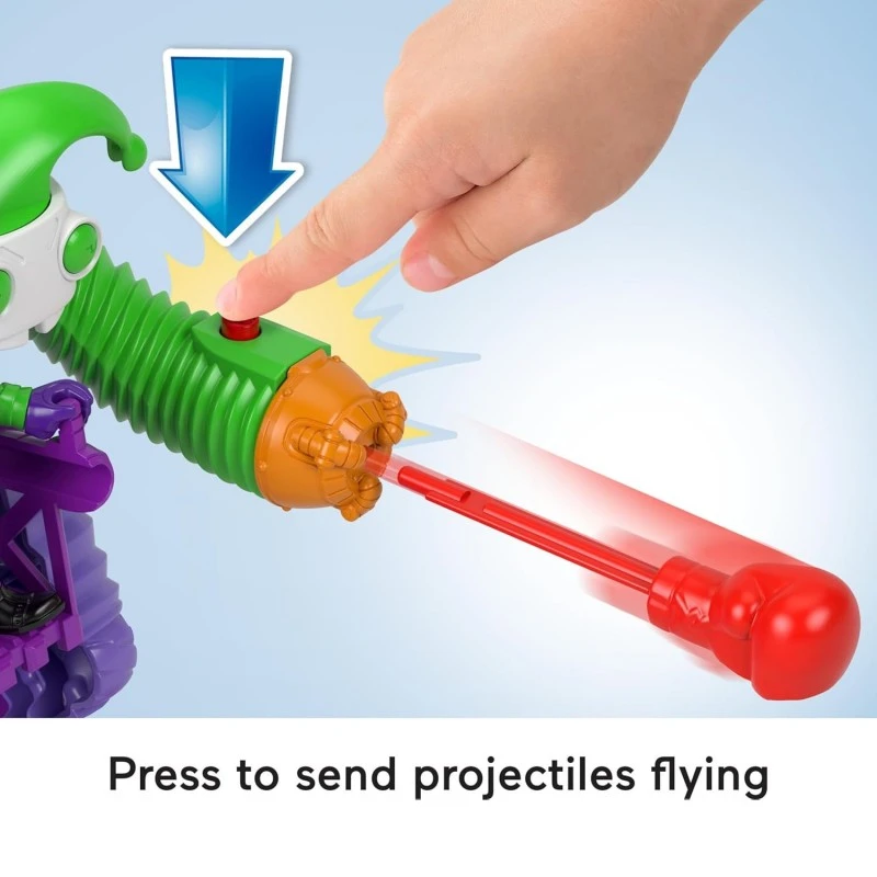 Комплект за игра Imaginex DC Super Friends, Робот с фигурка The Joker Battling Robot, 20 cm, 3+години