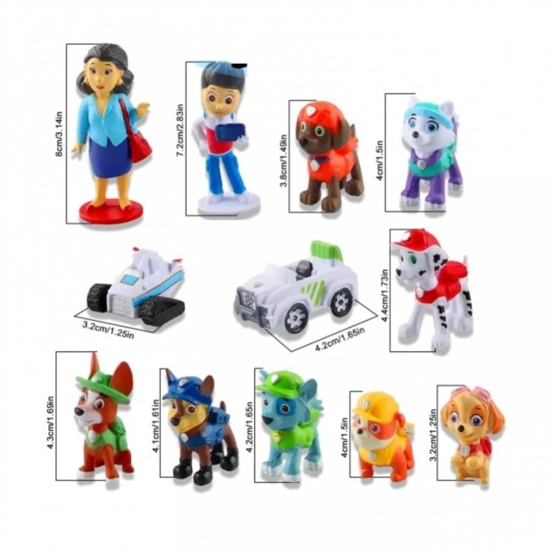 Комплект мини фигурки Пес Патрул Paw Patrol, 12 бр, 3-8 cm., 3+ години