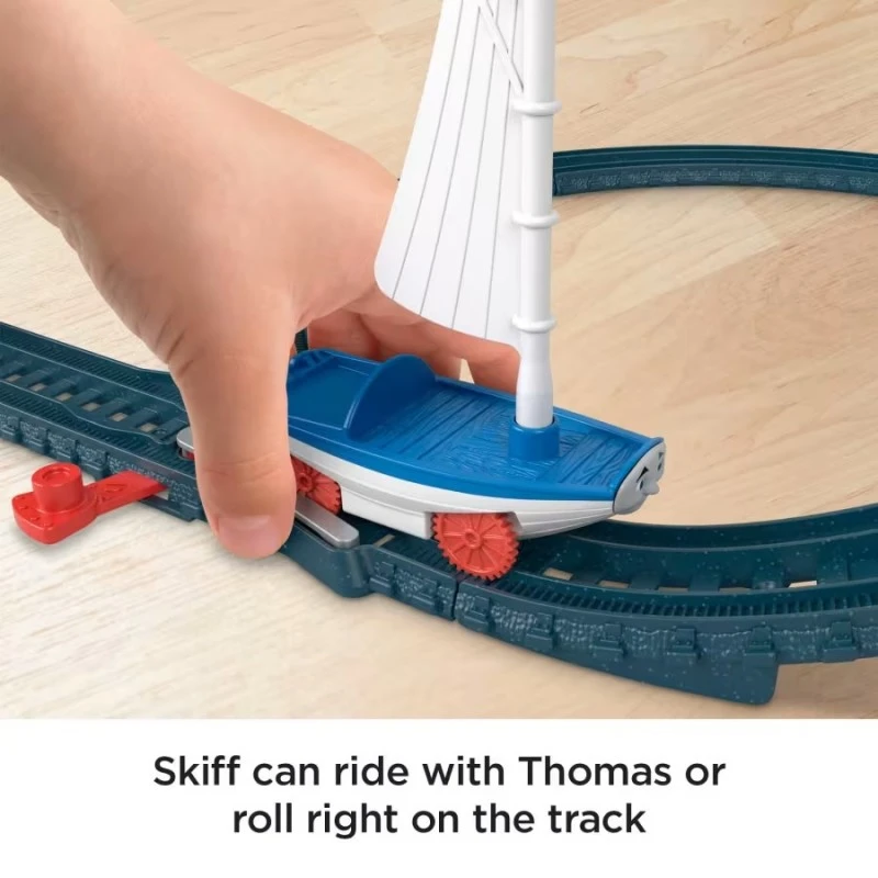 Игрален комплект Приключение на подвижния мост с Томас и Скиф, Thomas & Friends Bridge Lift Thomas & Skiff Set от серията TrackMaster, GWX09
