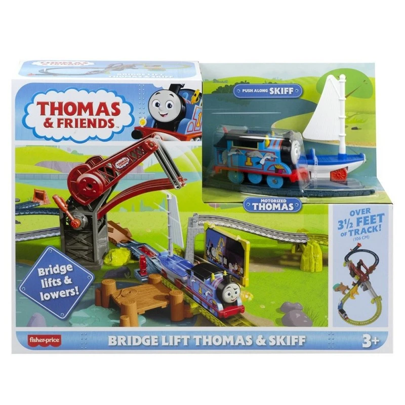 Игрален комплект Приключение на подвижния мост с Томас и Скиф, Thomas & Friends Bridge Lift Thomas & Skiff Set от серията TrackMaster, GWX09